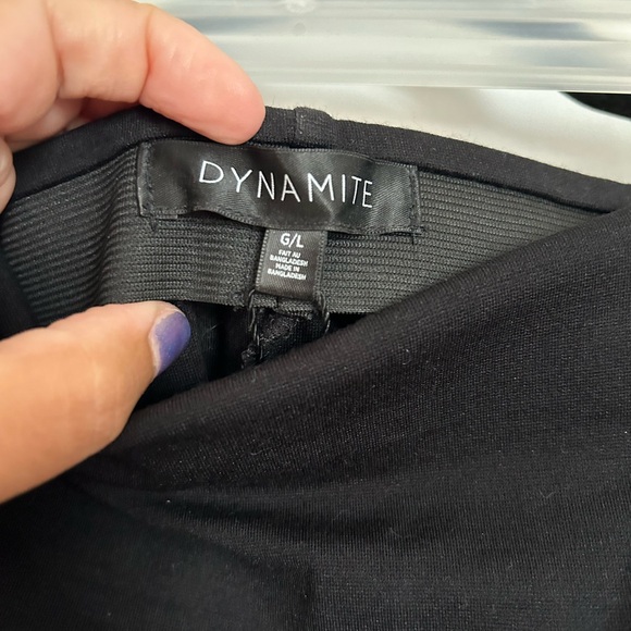 Black Mini Skirt with Slit - Picture 5 of 6